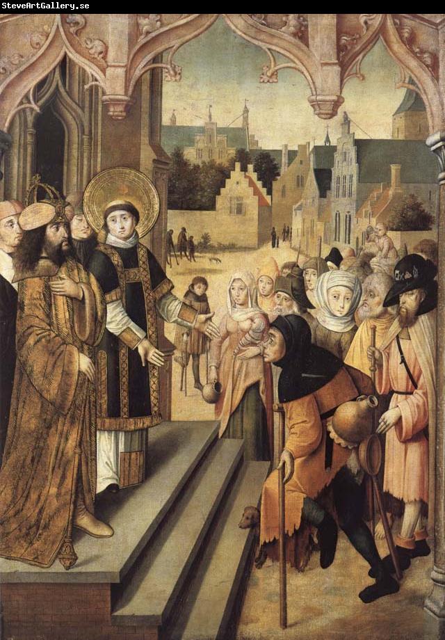 unknow artist Saint Lawrence Showing the Prefect Decius the Treasures of the Church